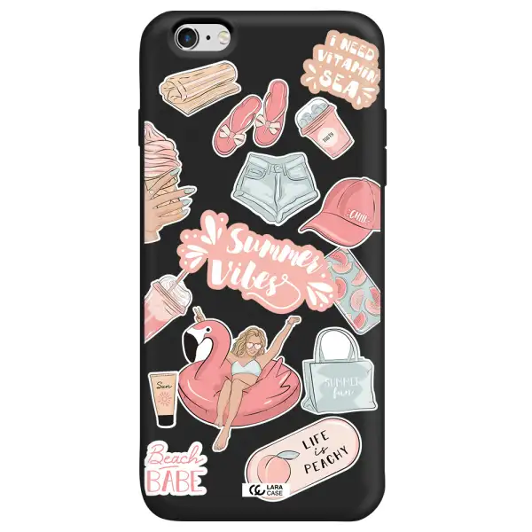 Summer Vibes Sticker Apple iPhone 6S Silicone black Case