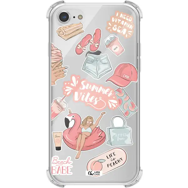 Summer Vibes Sticker Apple iPhone 7 Clear PC Case
