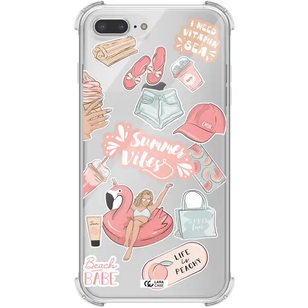 Summer Vibes Sticker Apple iPhone 8 plus Clear PC Case