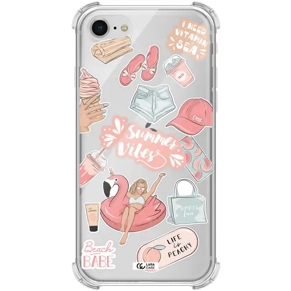 Summer Vibes Sticker Apple iPhone se 2020 Clear PC Case