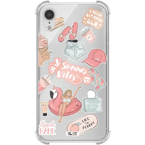 Summer Vibes Sticker Apple iPhone XR Clear PC Case