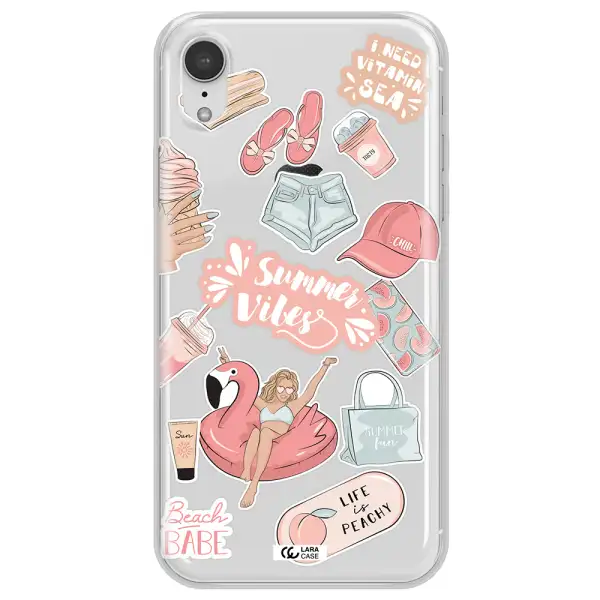 Summer Vibes Sticker Apple iPhone XR Clear TPU Case