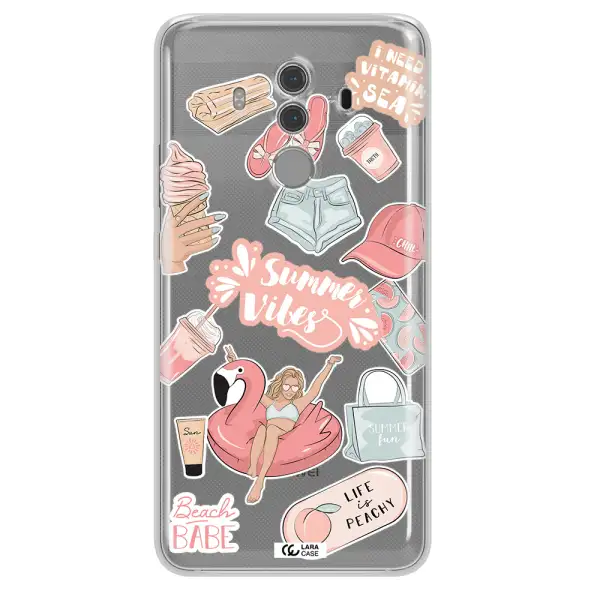 Summer Vibes Sticker Huawei Mate 10 Pro Clear TPU Case