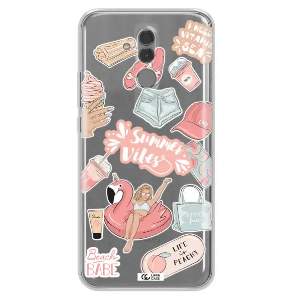 Summer Vibes Sticker Huawei Mate 20 Lite Clear TPU Case