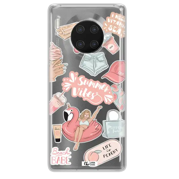 Summer Vibes Sticker Huawei Mate 30 Pro Clear TPU Case