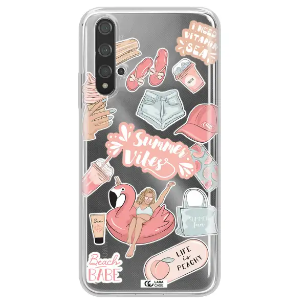 Summer Vibes Sticker Huawei Nova 5t Clear TPU Case