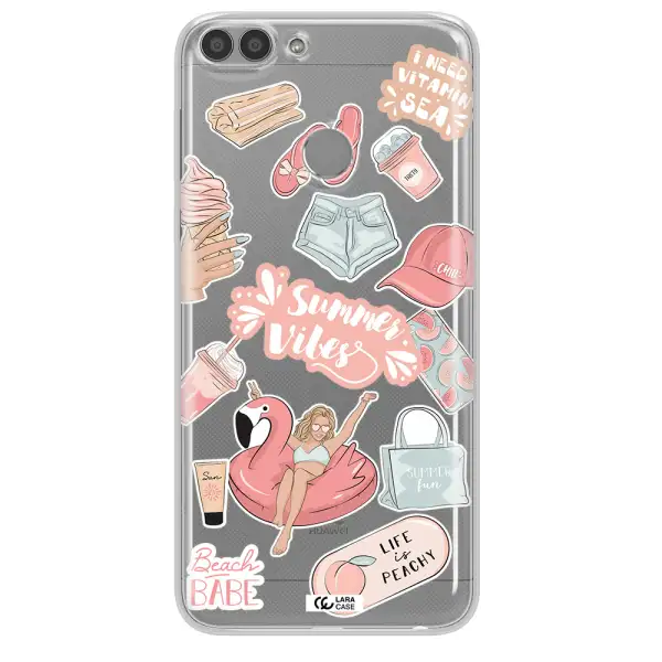 Summer Vibes Sticker Huawei P Smart 2017 Clear TPU Case