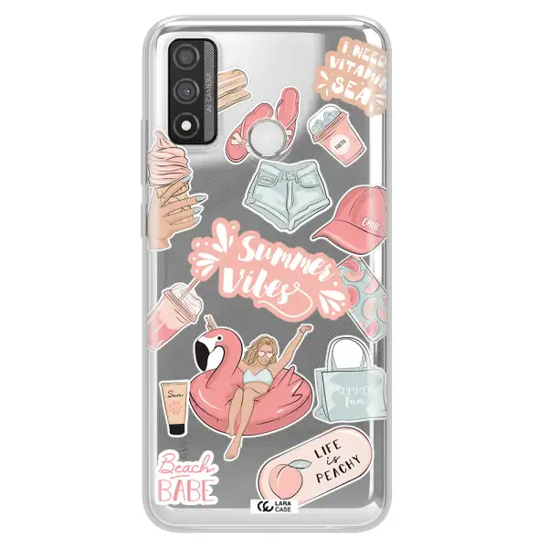 Summer Vibes Sticker Huawei P Smart 2020 Clear TPU Case