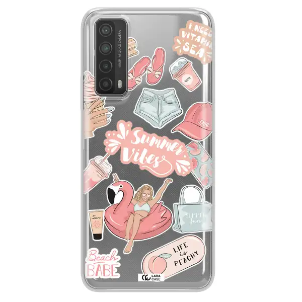Summer Vibes Sticker Huawei P Smart 2021 Clear TPU Case