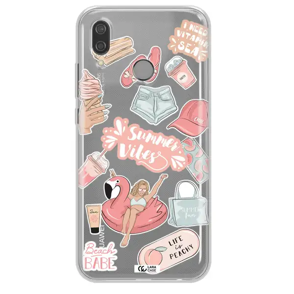 Summer Vibes Sticker Huawei P20 Lite Clear TPU Case