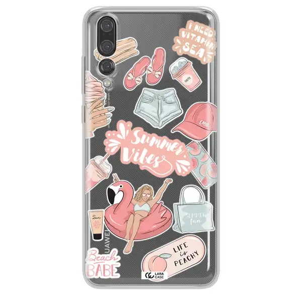 Summer Vibes Sticker Huawei P20 Pro Clear TPU Case