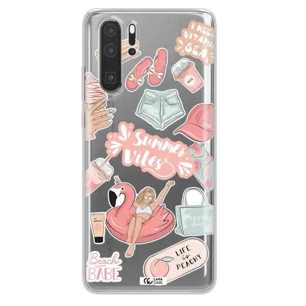 Summer Vibes Sticker Huawei P30 Pro Clear TPU Case