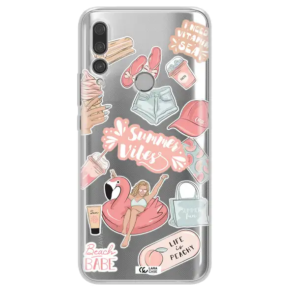 Summer Vibes Sticker Huawei Y9 Prime 2019 Clear TPU Case