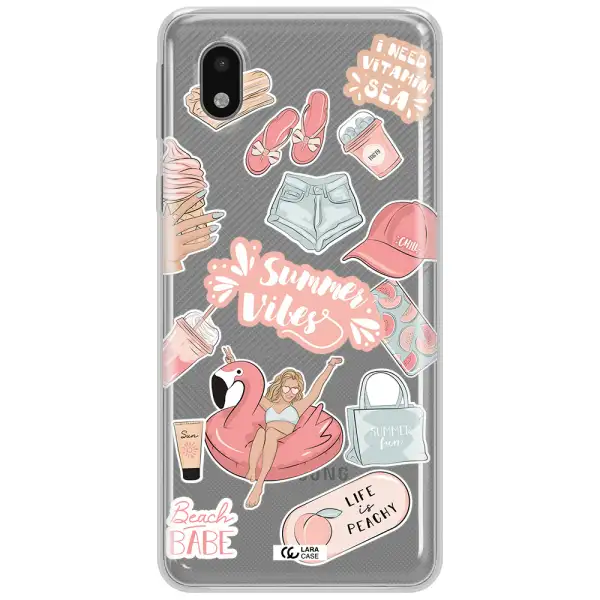 Summer Vibes Sticker Samsung A01 Core Clear Tpu Case
