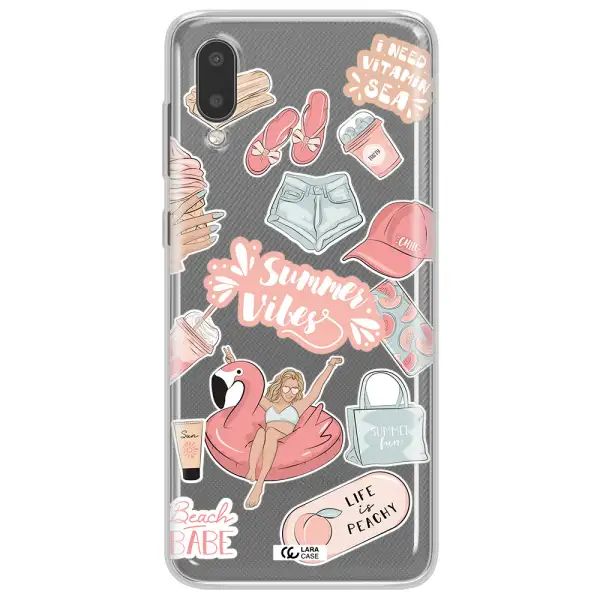 Summer Vibes Sticker Samsung A02 Clear TPU Case