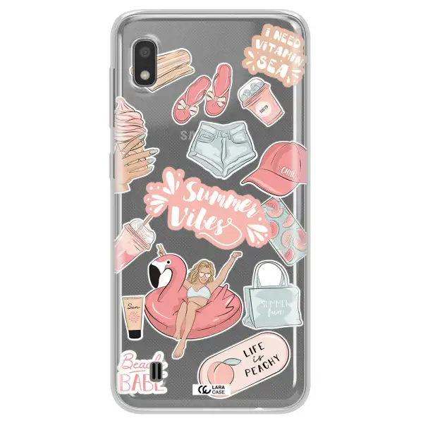 Summer Vibes Sticker Samsung A10 Clear TPU Case