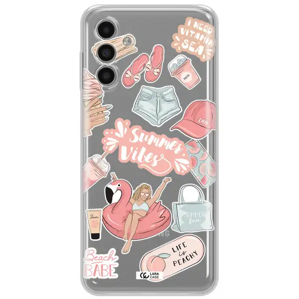 Summer Vibes Sticker Samsung A13 5G Clear Tpu Case