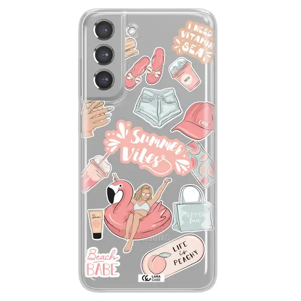 Summer Vibes Sticker Samsung A21 Fe Clear TPU Case