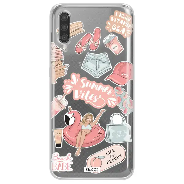 Summer Vibes Sticker Samsung A30S Clear TPU Case