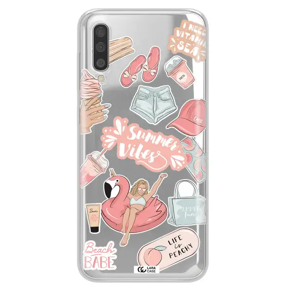 Summer Vibes Sticker Samsung A50S Clear Tpu Case