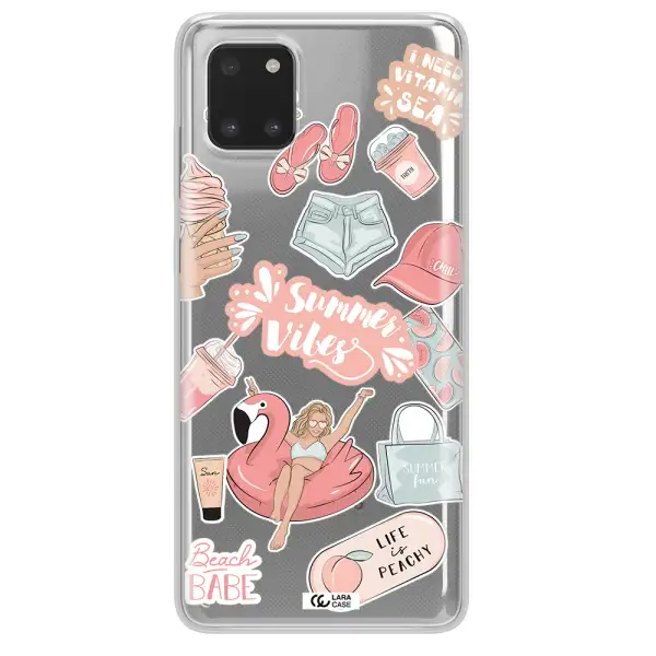 Summer Vibes Sticker Samsung A81 Clear TPU Case
