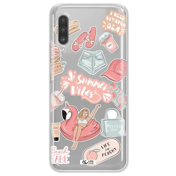 Summer Vibes Sticker Samsung A90 Clear TPU Case
