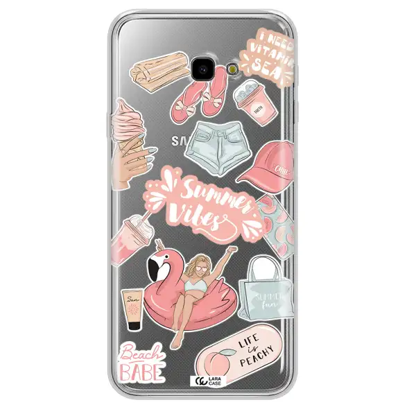 Summer Vibes Sticker Samsung J4 Plus Clear TPU Case