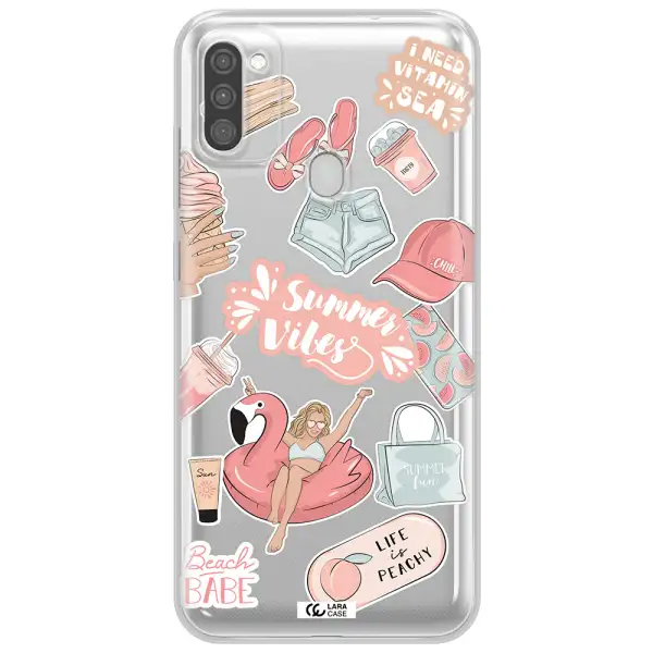 Summer Vibes Sticker Samsung M11 Clear TPU Case