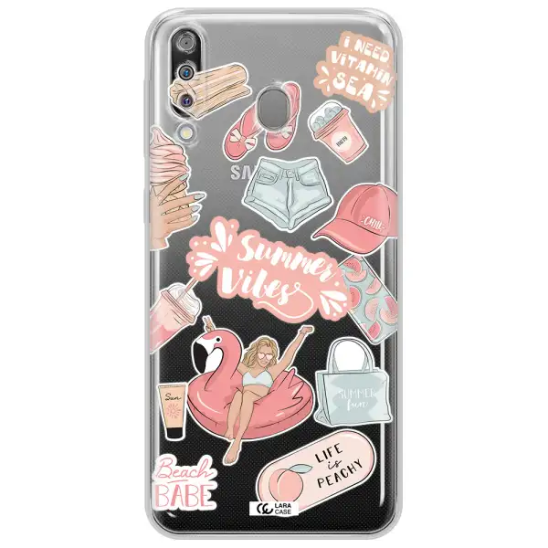 Summer Vibes Sticker Samsung M30 Clear TPU Case