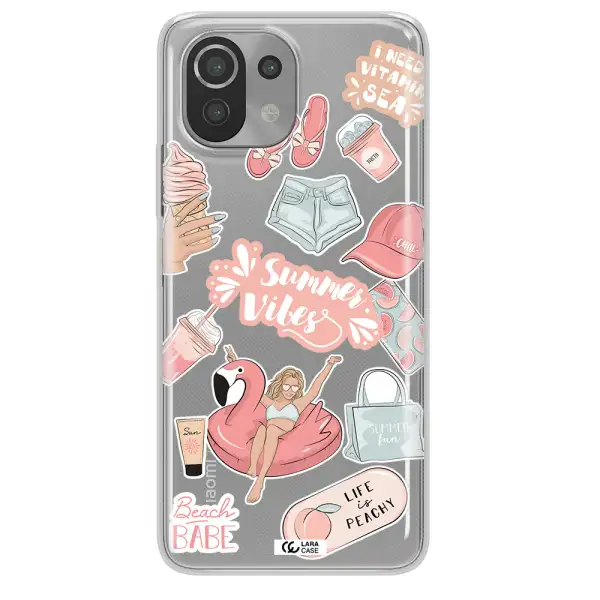 Summer Vibes Sticker Xiaomi Mi 11 Lite Clear TPU Case