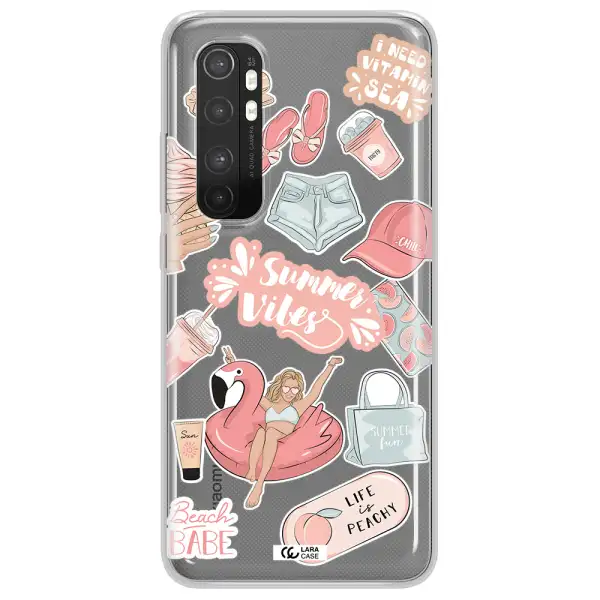Summer Vibes Sticker Xiaomi Mi Note 10 Lite Clear TPU Case