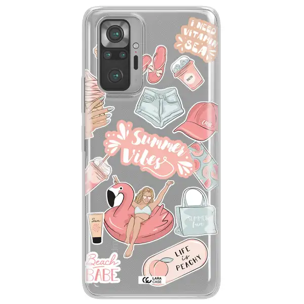 Summer Vibes Sticker Xiaomi Note 10 Pro Clear TPU Case