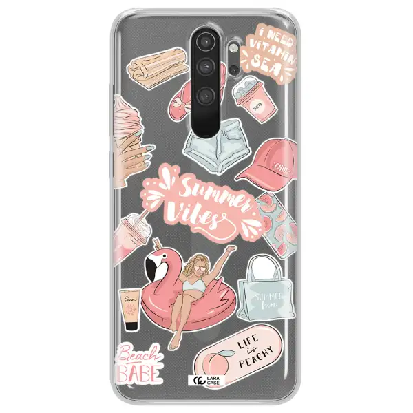 Summer Vibes Sticker Xiaomi Note 8 Pro Clear TPU Case