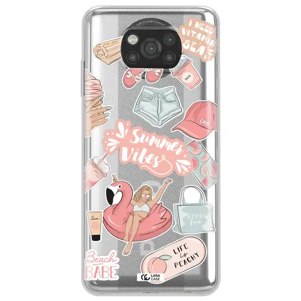 Summer Vibes Sticker Xiaomi Poco X3 Clear TPU Case