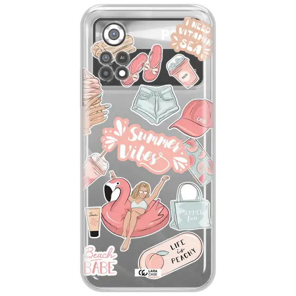 Summer Vibes Sticker Xiaomi Poco X4 Pro Clear TPU Case