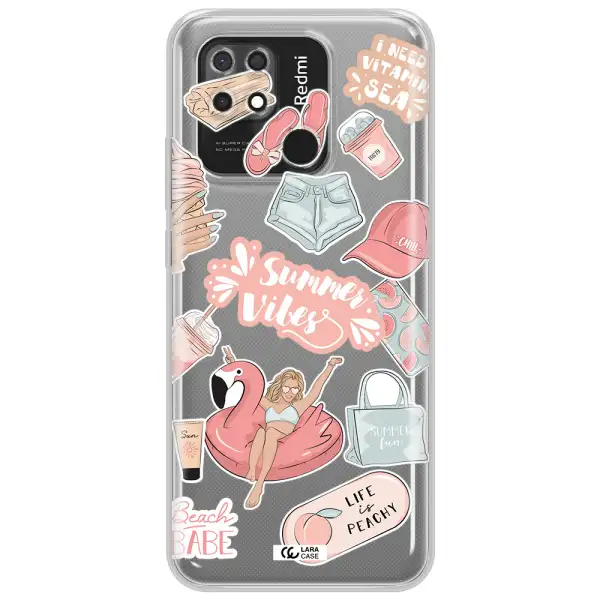 Summer Vibes Sticker Xiaomi Redmi 10C Clear TPU Case