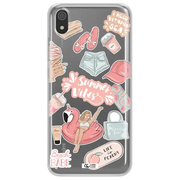Summer Vibes Sticker Xiaomi Redmi 7A Clear TPU Case