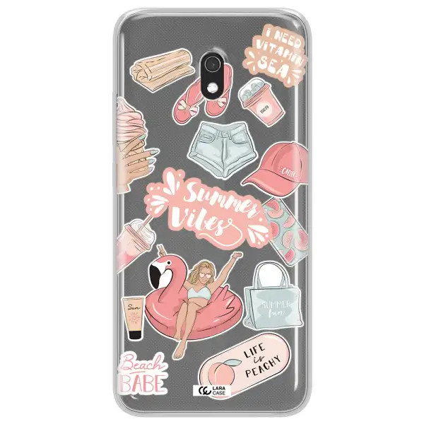 Summer Vibes Sticker Xiaomi Redmi 8A Clear TPU Case