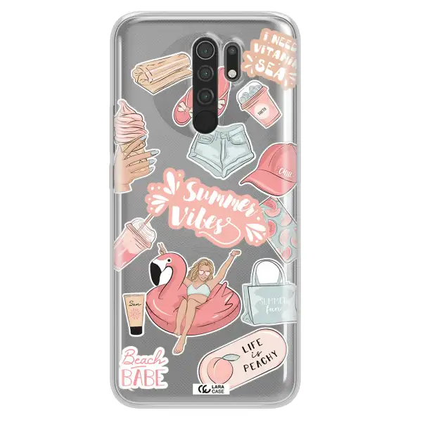 Summer Vibes Sticker Xiaomi Redmi 9 Clear TPU Case