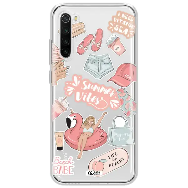 Summer Vibes Sticker Xiaomi Redmi Note 8T Clear Tpu Case