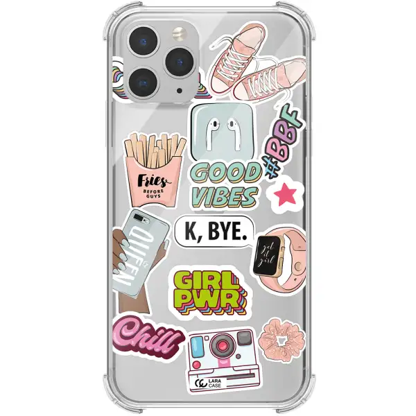 Girl Power Apple iPhone 11 pro Clear PC Case