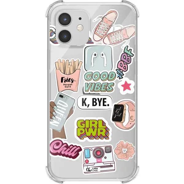 Girl Power Apple iPhone 12 Clear PC Case