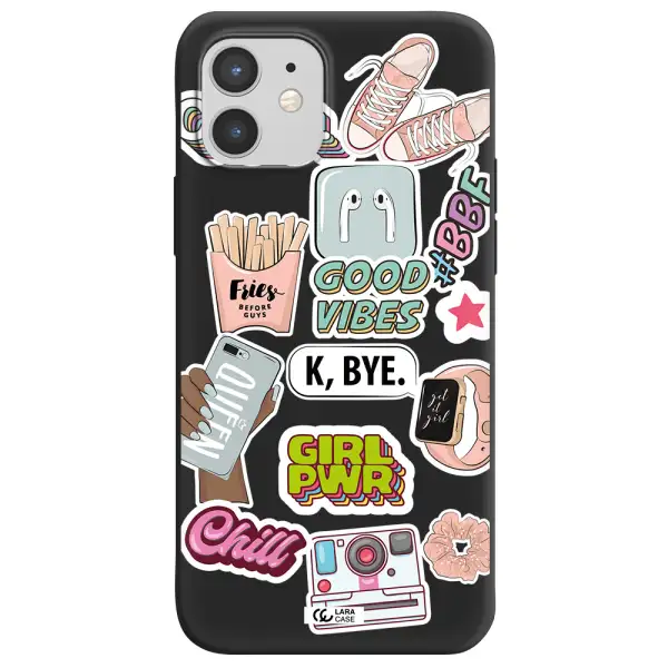 Girl Power Apple iPhone 12 mini Silicone black Case
