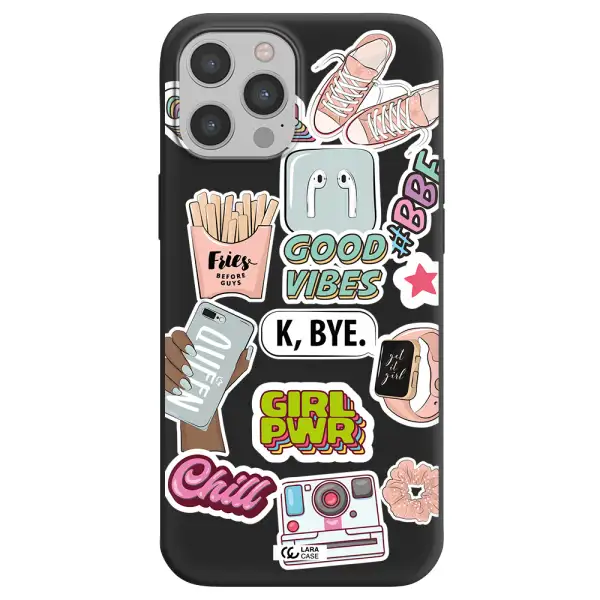Girl Power Apple iPhone 12 pro max Silicone black Case