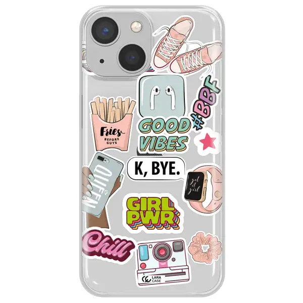 Girl Power Apple iPhone 13 mini Clear TPU Case