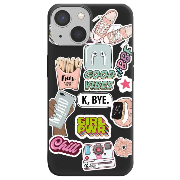 Girl Power Apple iPhone 13 mini Silicone black Case