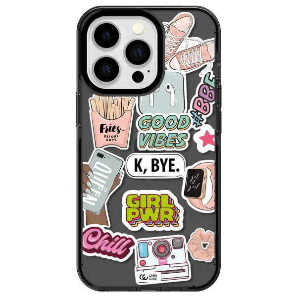 Girl Power Apple iPhone 13 Pro impact Smoke Black Case