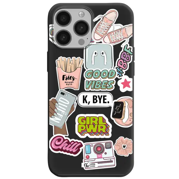 Girl Power Apple iPhone 13 Pro Max Silicone black Case