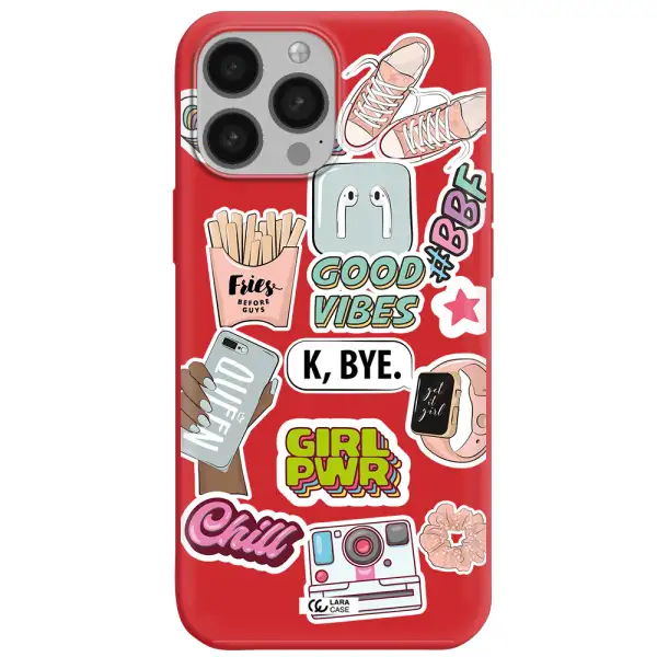 Girl Power Apple iPhone 13 Pro Max Silicone Imperial Red Case