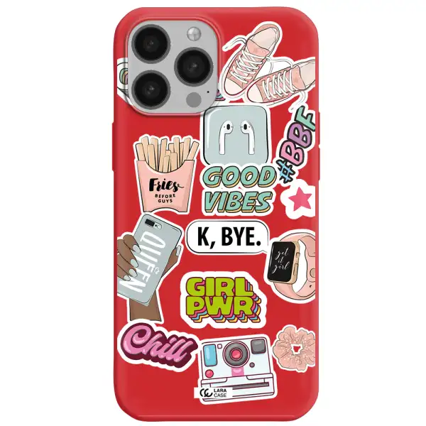 Girl Power Apple iPhone 13 Pro Silicone Imperial Red Case